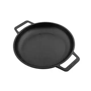 Sarten de asa 10"" liso esmaltada negra mate Victoria