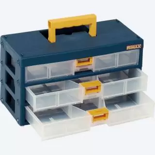 Organizador modular gavetas 3X40 azul oscuro rimax