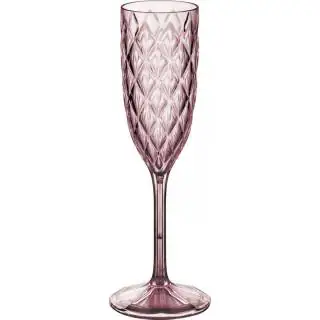 Copa champagne 200ml glamour cuarzo (rosada) plasutil