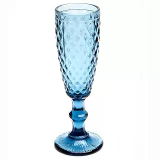 Copa champaña 5.5onz barroco azul vintage oct