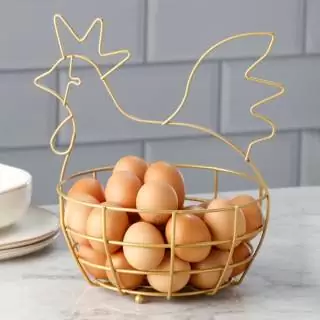 Canasta huevos gallina dorada rejiplas