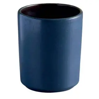 Vaso bicolor 348.6CC azul brillante-cafe taller