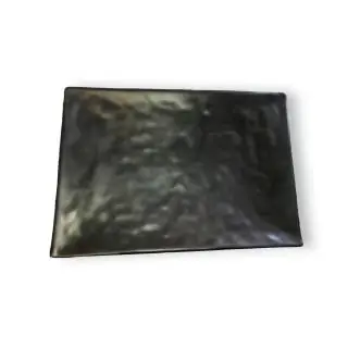 Bandeja rectangular melamina negra apariencia piedra trade star
