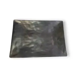 Bandeja rectangular 35cm melamina negra apariencia piedra trade star