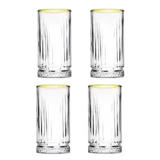 Set x4 vasos long drink 280ml/9.5oz Golden Elysia 