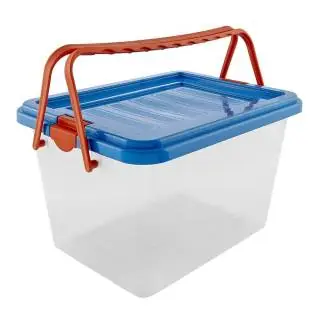 Caja organizadora 20LT con manija azul Vanyplas