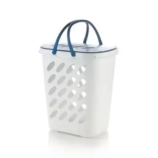 Canasta para ropa con tapa 46LT azul noche Estra
