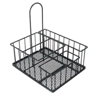 Organizador de mesa 4 espacios negro Rejiplas