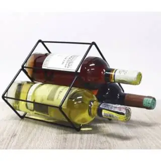 Soporte vinos tribal x3 negro Rejiplas