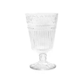Copa vino agua 11onz hojas vintages transparente oct