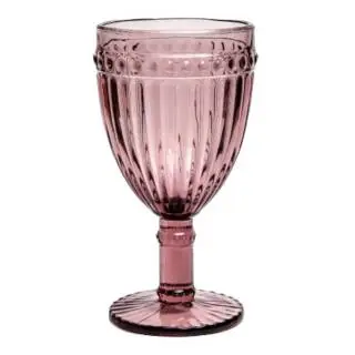 Copa vino-agua 11onz barroco rosa vintage oct