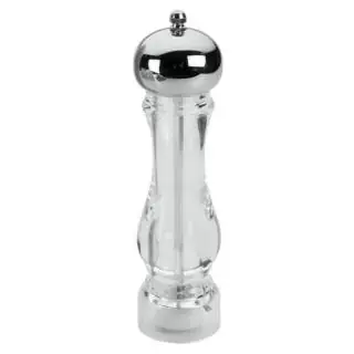 Molino 22CM cuerpo acrilico c/tapa cromada Metaltex