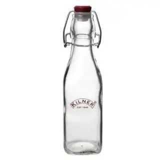 Botella cuadrada 0.25LT clip top Hot Trade