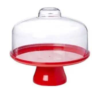 Tortera ps con tapa 25CM cake roja Alumar