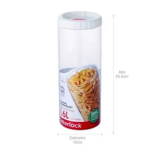 Recipiente circular interlock 1.6LT blanco Estra