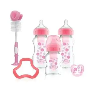 Set de regalo rosado options + boca ancha Dr brown