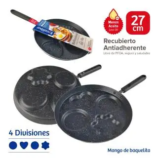 Sarten con molde 4 diseños 27CM Excalibur 