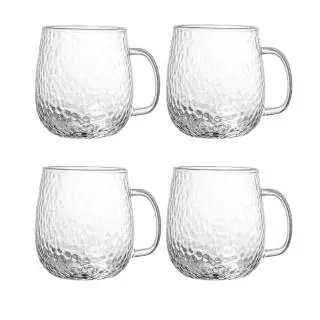Set X6 muggs vidrio corrugado Oct