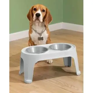 Comedero para perro gris hielo Rimax