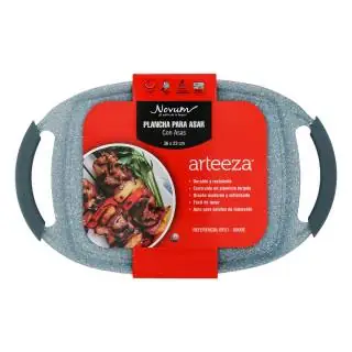 Plancha para asar con asas 36x23cm Novum