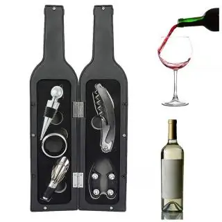 BOTELLA GRANDE CON ACCESORIOS PARA VINO M REF NCAP06173 ALANA