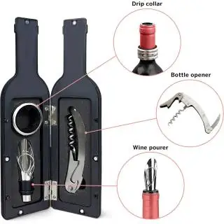 BOTELLA PEQUEÑA CON ACCESORIOS PARA VINO S REF NCAP06172 ALANA