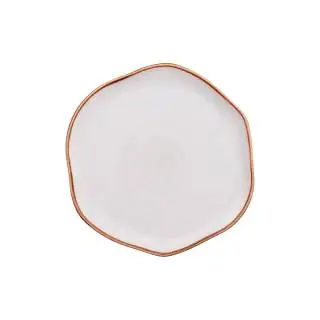 Plato pando 21.7cm ancestral artisan beige Corona