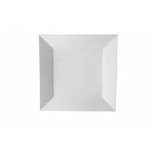 Plato pando 26.7X26cm cuadrado quadratto blanco corona
