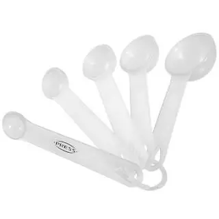 Set cucharas plasticas medidoras 5 pzs Press